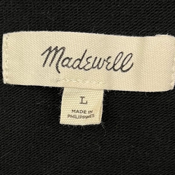 Madewell Wrap Thong Bodysuit in True Black Size L - Picture 11 of 12